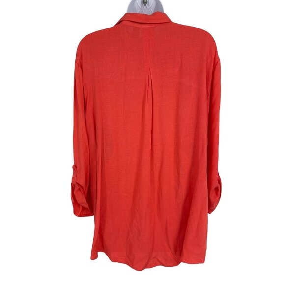 Chico's Roll Tab Sleeve Soft Crosshatch Tunic Size 3 US XL - Picture 2 of 9